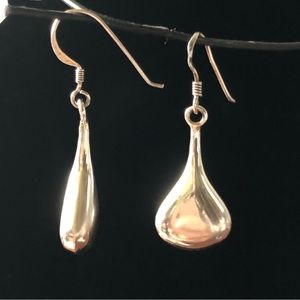 Sterling silver drop earrings.